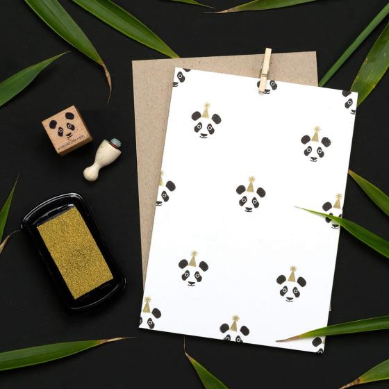 5x Stempel | Pandakopf