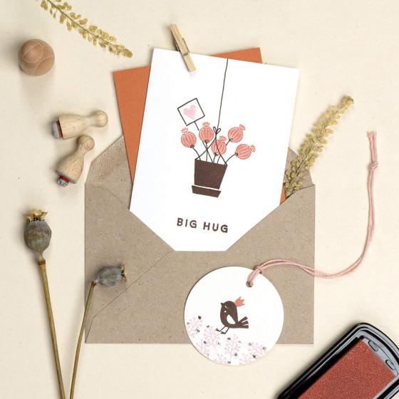 5x Stempel | Blumentopf klein