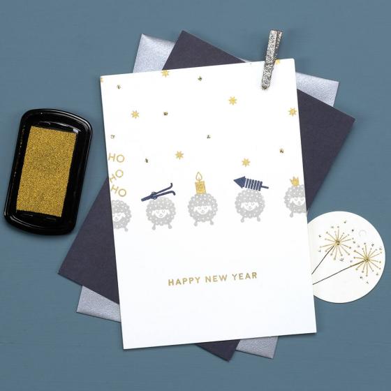 5x Stempel | Schaf mit Punkten