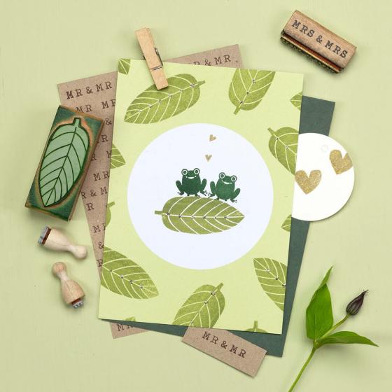 5x Stempel | Frosch sitzend