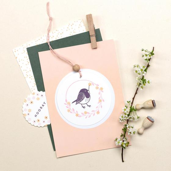 5x Stempel | Blätterkranz