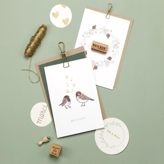 5x Stempel | Blätterkranz