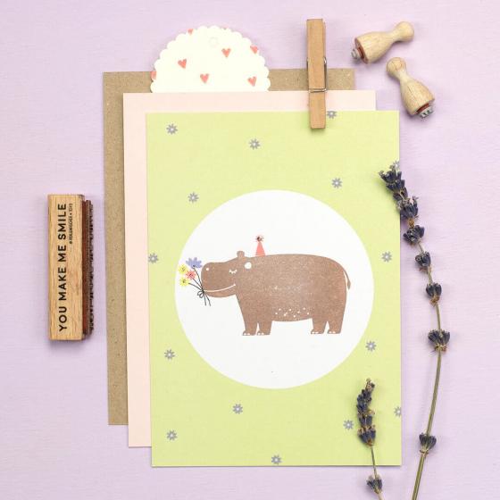 5x Stempel | Nilpferd