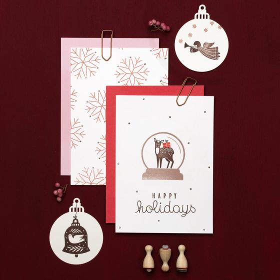 5x Stempel | Happy Holidays