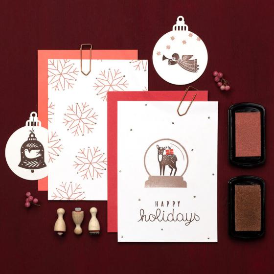 5x Stempel | Schneekugel 2