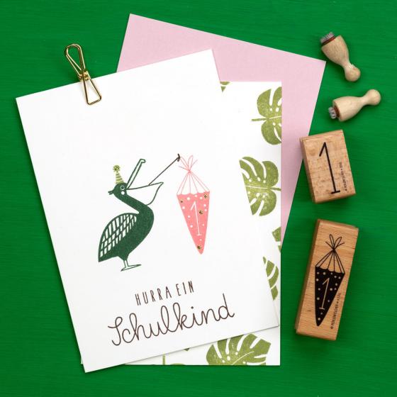 5x Stempel | Hurra ein Schulkind