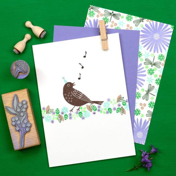 5x Stempel | Amsel