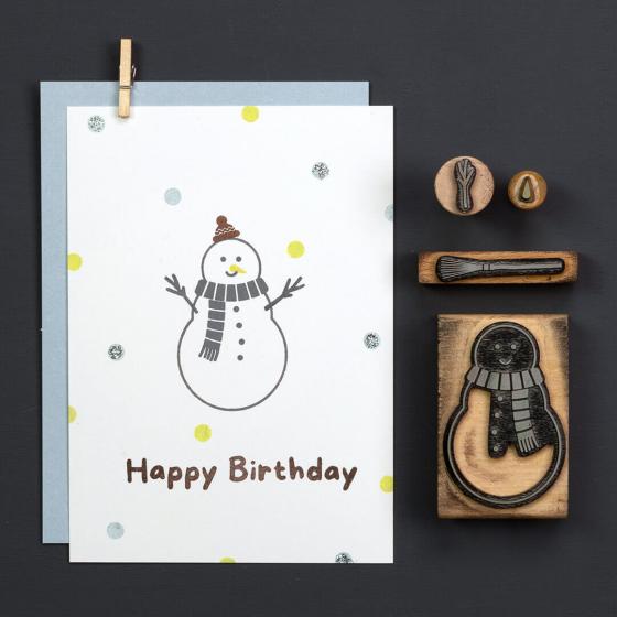 5x Stempel | Schneemann