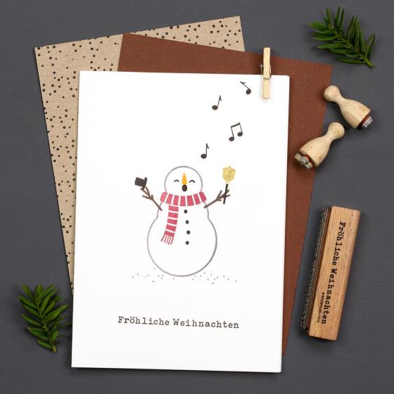 5x Stempel | Schneemann