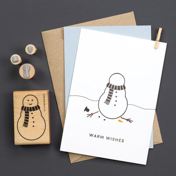 5x Stempel | Schneemann