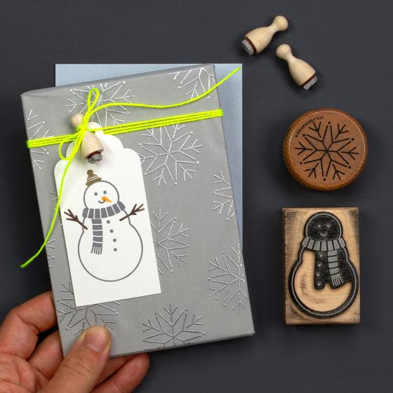 5x Stempel | Schneemann