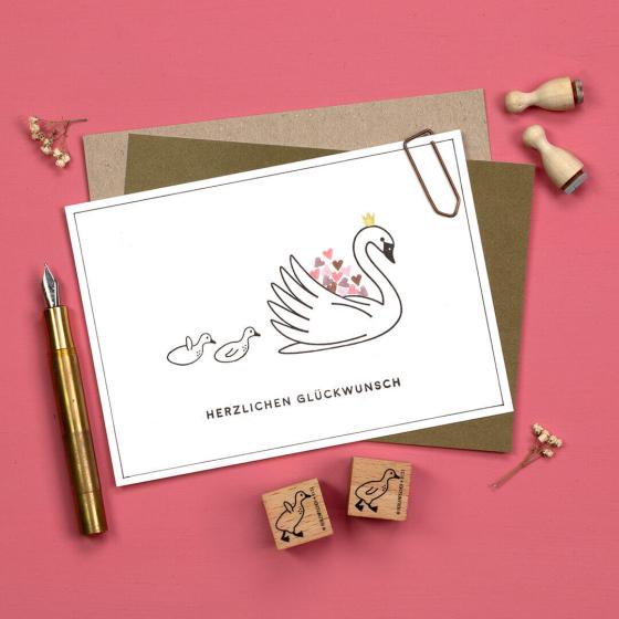 5x Stempel | Schwan