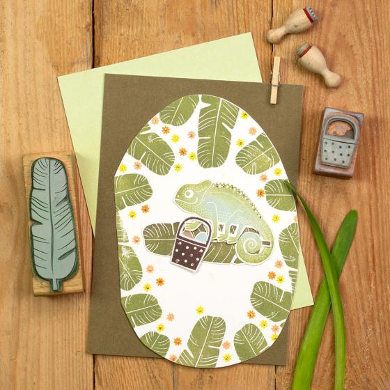 5x Stempel | Chamäleon