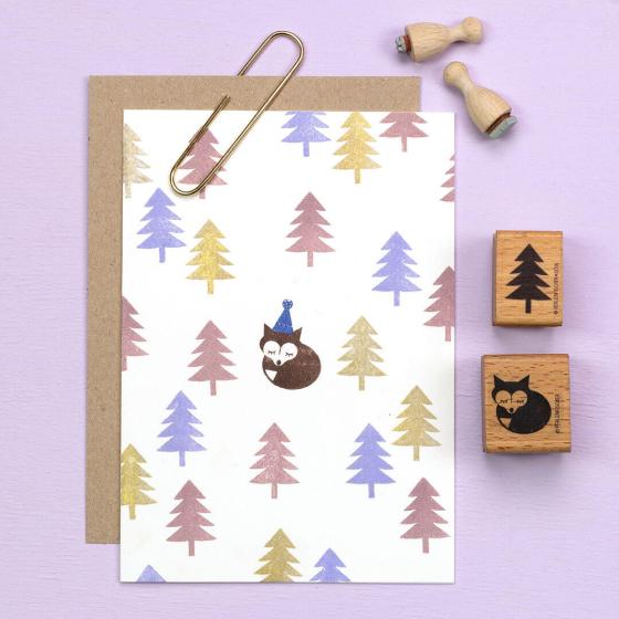 5x Stempel | Träumender Fuchs