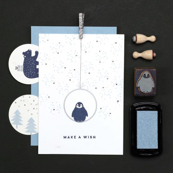5x Stempel | Pinguinbaby