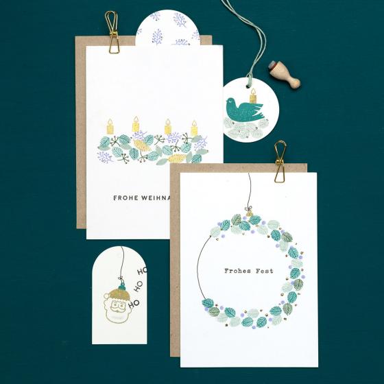 5x Stempel | Santakopf