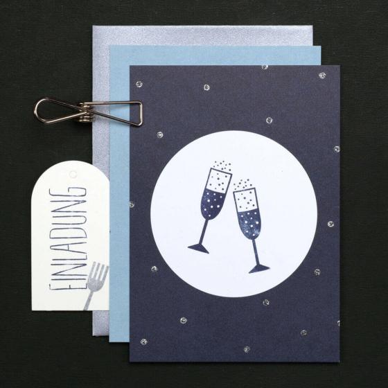 5x Stempel | Sektglas