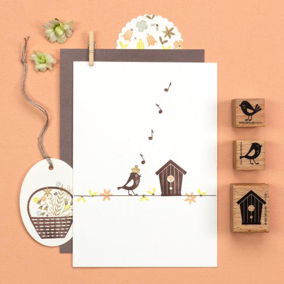 5x Stempel | Vogelhäuschen