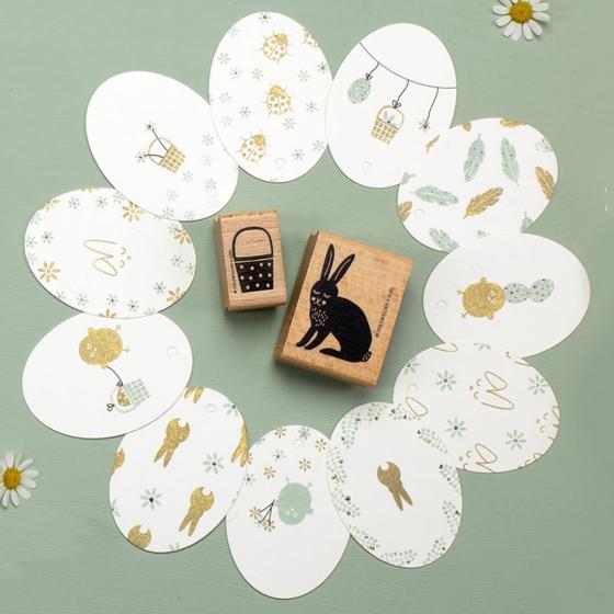 12x Stempel | Korb Karo klein