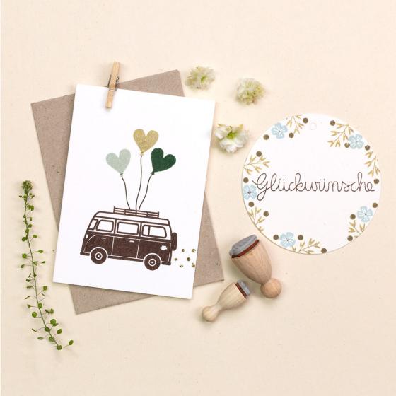 12x Stamp | Heart ballon