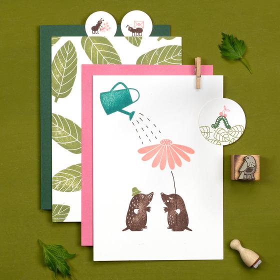 12x Stempel | Raupe klein