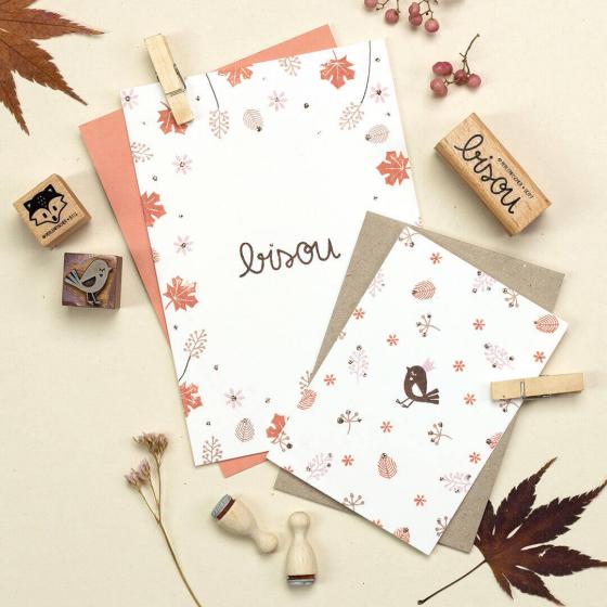 12x Stempel | Federblatt mini