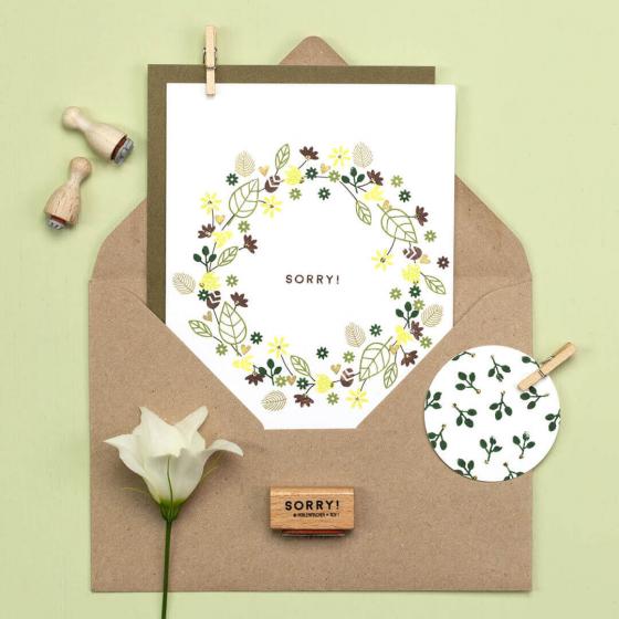 12x Stempel | Blüte halb