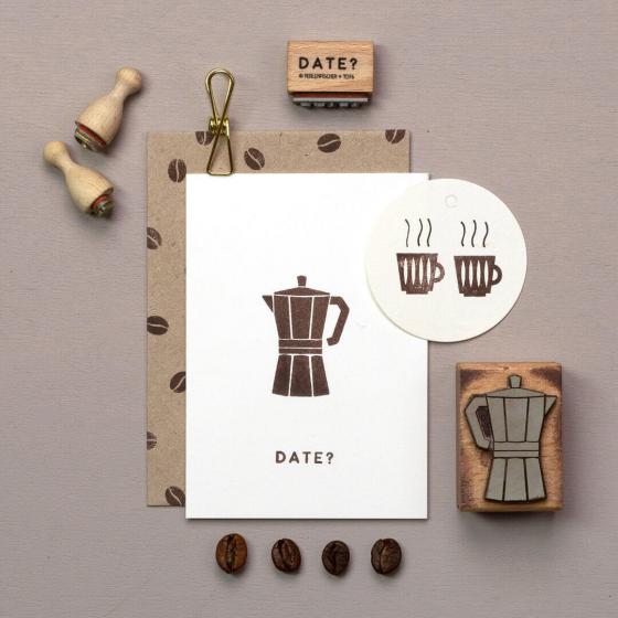 12x Stempel | Kaffeebohne