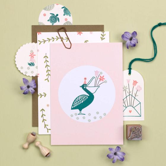 5 Postcards | Dot Soft Cottony Candy