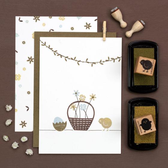 12x Stempel | Doppelblatt mini