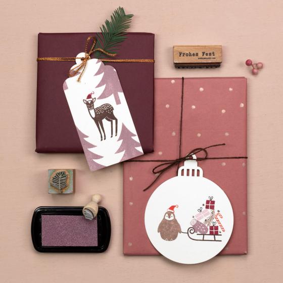 12x Stempel | Weihnachtsmütze