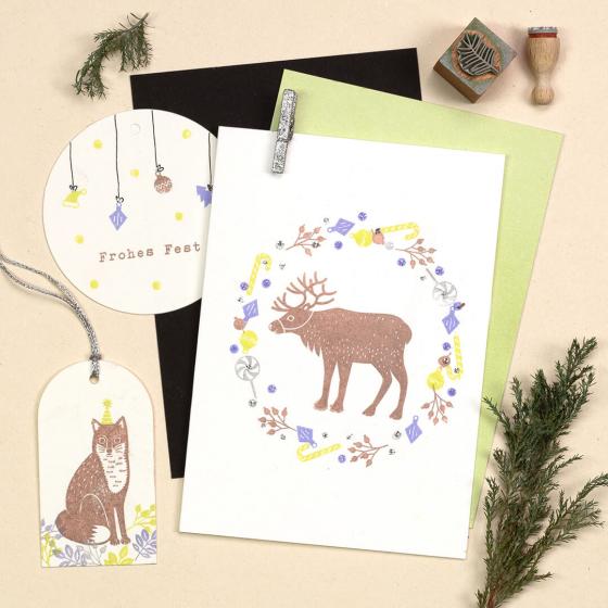 12x Stempel | Weihnachtskugel mini