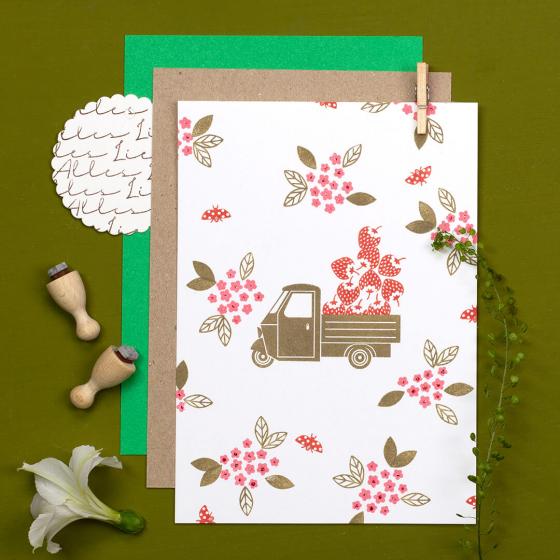 12x Stempel | Erdbeere mini