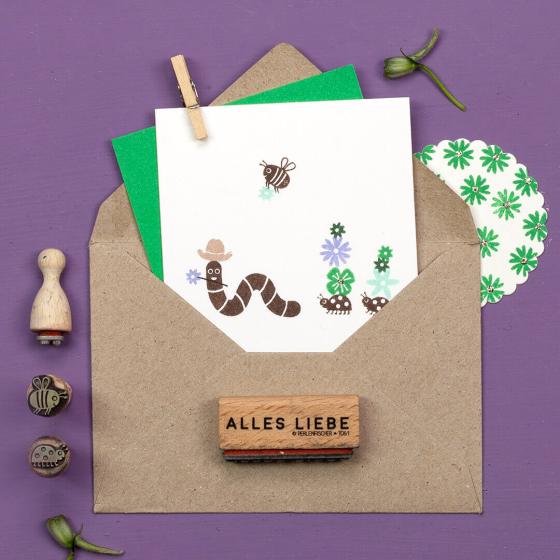 12x Stamp | Heart flower