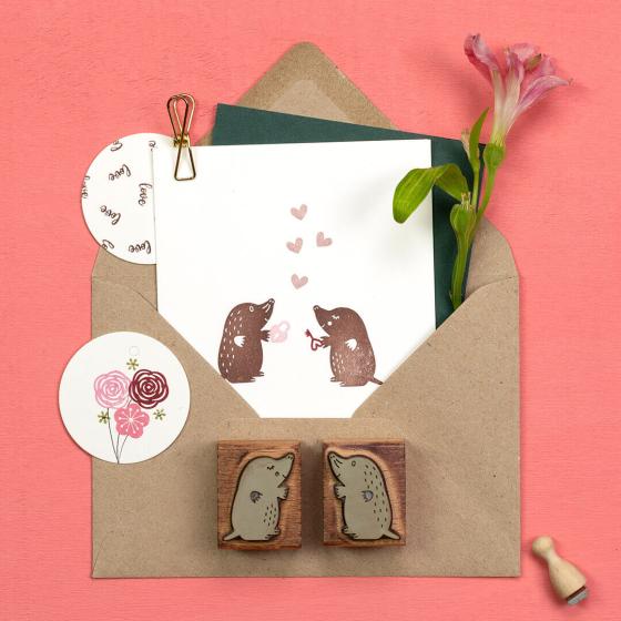 12x Stempel | Herzschlüssel mini