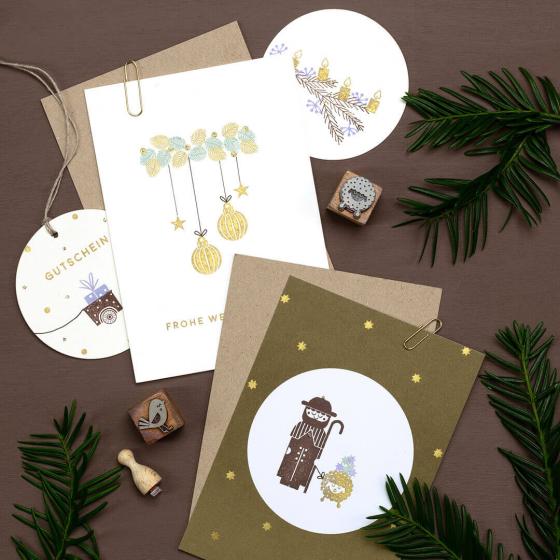 12x Stempel | Kugel Streifen