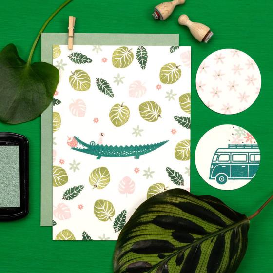 12x Stempel | Amazonica Blatt