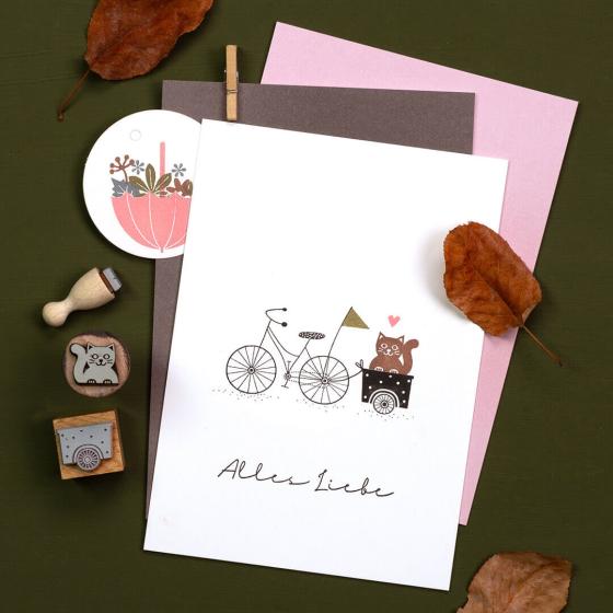 12x Stempel | Katze klein
