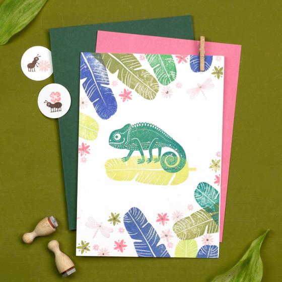 5x Stempel | Bananenblatt