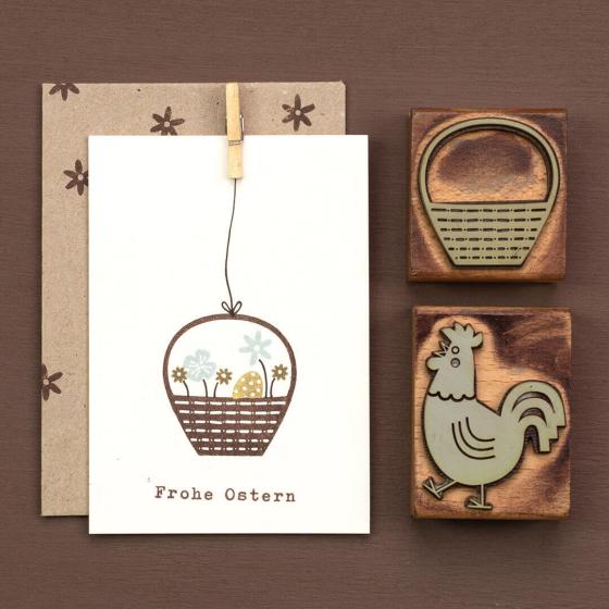 5x Stempel | Weidenkorb