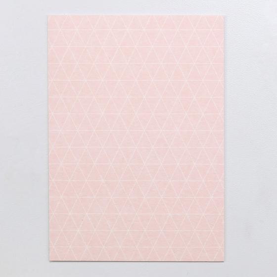 5x 5 Postkarten | Gitter Rauten Rosa
