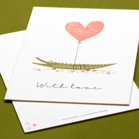 10 x Grußkarte | With love