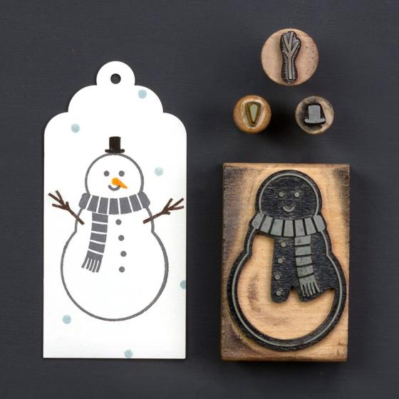 6x Stempelset | Frostiger Schneemann