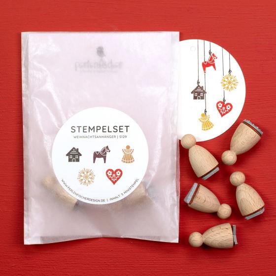 6x Stempelset | Weihnachtsanhänger