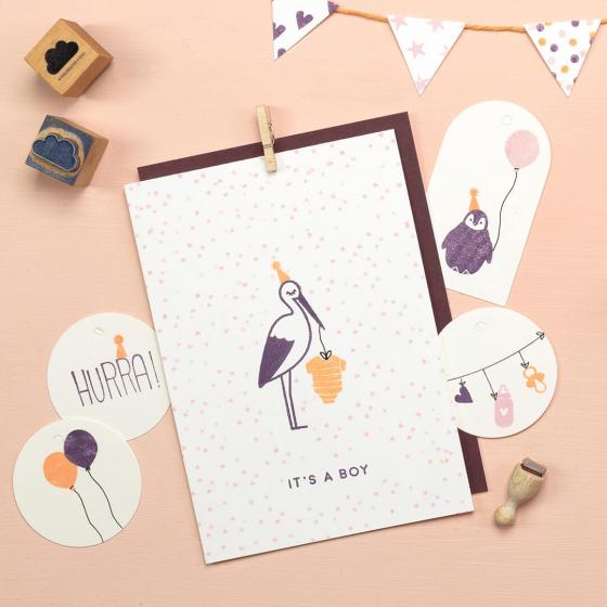 5x Stempel | It's a boy
