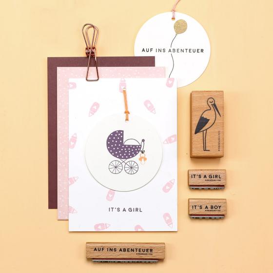 5x Stempel | It's a girl
