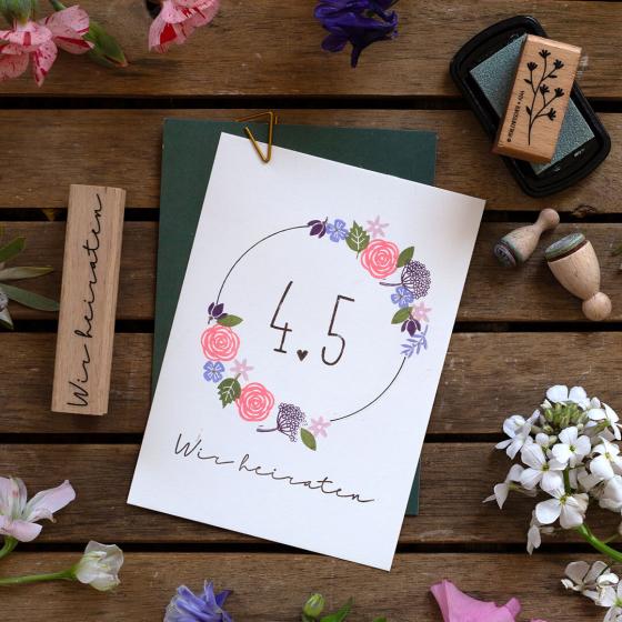 5x Stempel | Wir heiraten 2