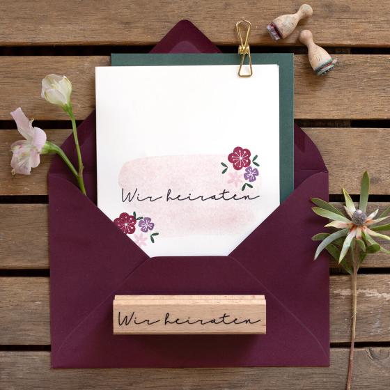 5x Stempel | Wir heiraten 2