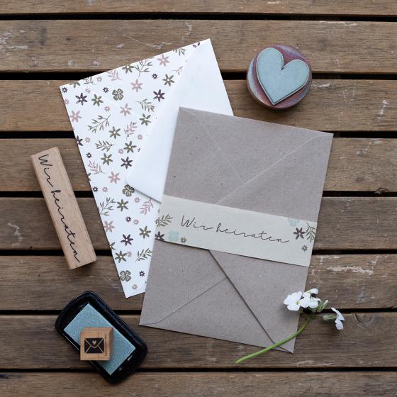 5x Stempel | Wir heiraten 2