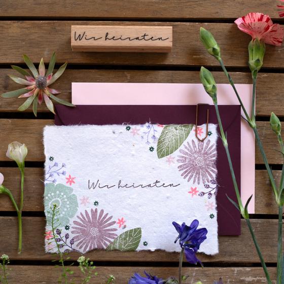 5x Stempel | Wir heiraten 2